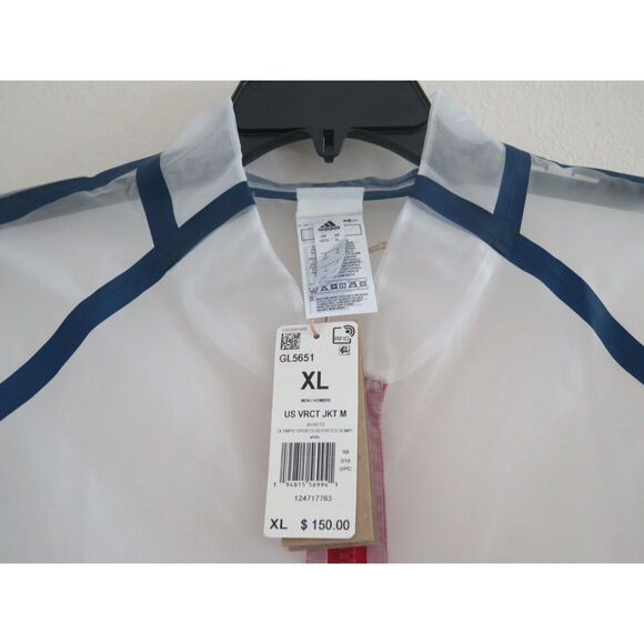 adidas GL5651 Men's Sz XL White US Olympic Sports VRCT USA Jacket $150 - Picture 3 of 7